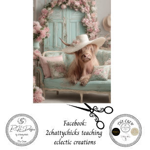 Dekoupage Whimsical Highland Shabby-Chic-Raum Seidenpapier