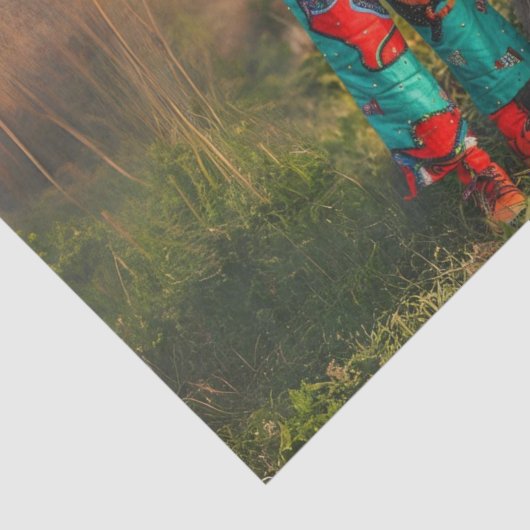 Dekoupage Whimsical Hippie Poodles Tissue Paper Seidenpapier (Detail)