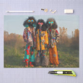 Dekoupage Whimsical Hippie Poodles Tissue Paper Seidenpapier (Handwerk)