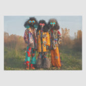 Dekoupage Whimsical Hippie Poodles Tissue Paper Seidenpapier (Vorderseite)