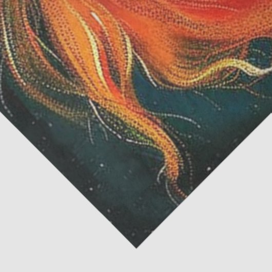 Dekoupage Whimsical Illustration Character Facter Seidenpapier (Ausschnitt)