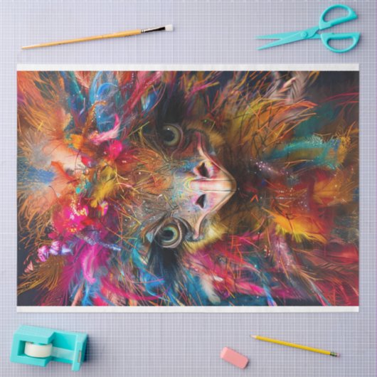 Dekoupage Whimsical Ostrich Wackadoodle RHDesign Seidenpapier (Basteln)