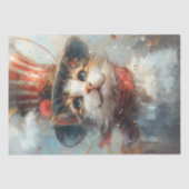 Dekoupage Whimsical Patriotic Paws The Cat Seidenpapier (Vorderseite)