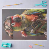 Dekoupage Whimsical Pirate Conure Parrot Seidenpapier (Basteln)