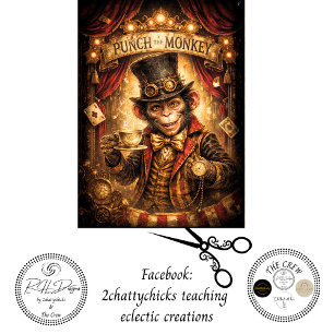 Dekoupage Whimsical Punch im Zirkus Seidenpapier
