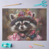 Dekoupage Whimsical Racoon Vintage Kleidung Seidenpapier (Basteln)