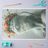 Dekoupage Whimsical Regal Furry Cat Seidenpapier (Basteln)