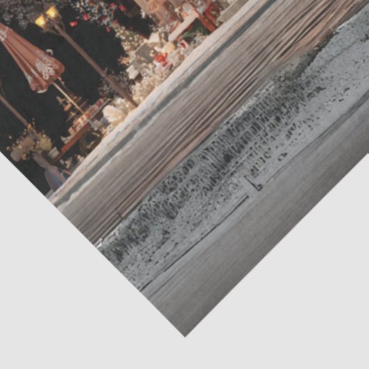 Dekoupage Whimsical Santa Claus Country Hütte Seidenpapier (Ausschnitt)