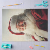 Dekoupage Whimsical Santa Real Life Foto Seidenpapier (Basteln)