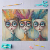 Dekoupage Whimsical School Librarians Seidenpapier (Basteln)