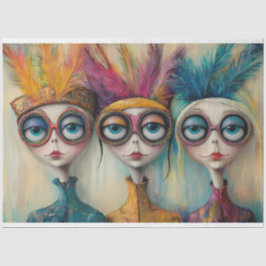 Dekoupage Whimsical School Librarians Seidenpapier