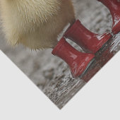 Dekoupage Whimsical Summer Ducklings in Rain Seidenpapier (Ausschnitt)