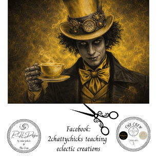 Dekoupage Whimsical Tea Party Gastgeber Fantasie  Seidenpapier