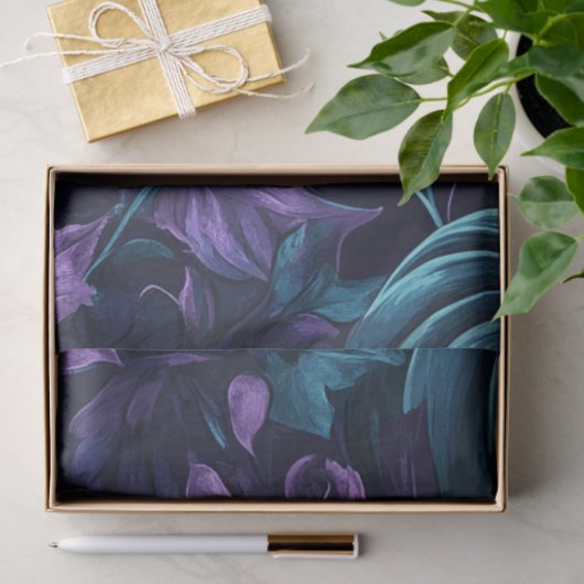 Dekoupage Whimsical Vibrancal Aquamarin Blue Pumpk Seidenpapier (Geschenk)