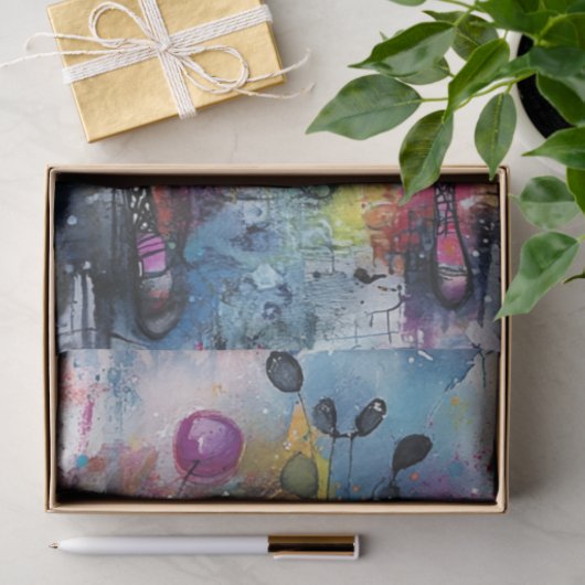 Dekoupage Whimsical Vibrant Girl Characters Seidenpapier (Geschenk)