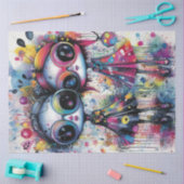 Dekoupage Whimsical Vibrant Girl Characters Seidenpapier (Basteln)