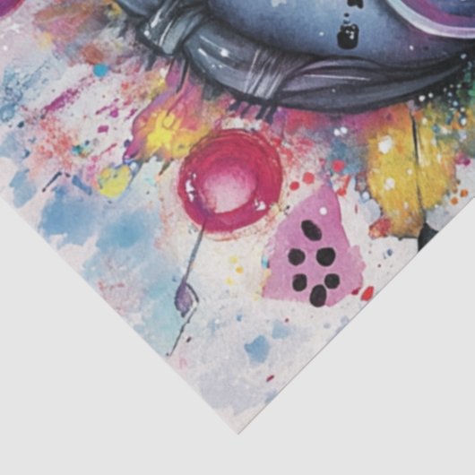 Dekoupage Whimsical Vibrant Girl Characters Seidenpapier (Ausschnitt)