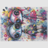 Dekoupage Whimsical Vibrant Girl Characters Seidenpapier (Vorderseite)