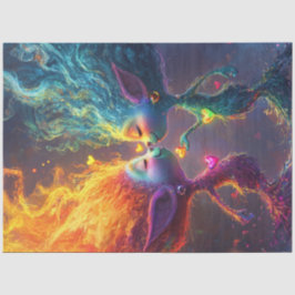 Dekoupage Whimsical Vibrant Heart Fairy Characters Seidenpapier