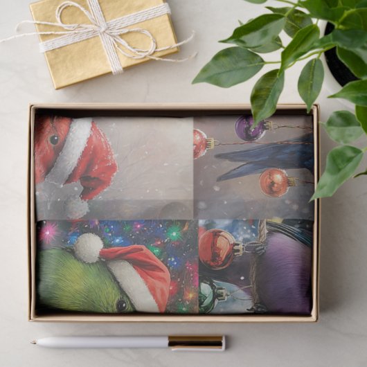 Dekoupage Whimsical Weihnachtsvögel Scrapbooking Seidenpapier (Geschenk)