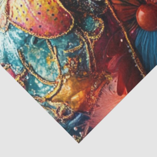 Dekoupage Whimsical Woman Circus Kostüm Design Seidenpapier (Ausschnitt)