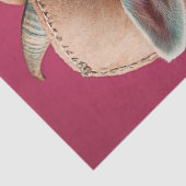 Dekoupage Whimsical Ziege Rosa Hintergrund Seidenpapier (Ausschnitt)