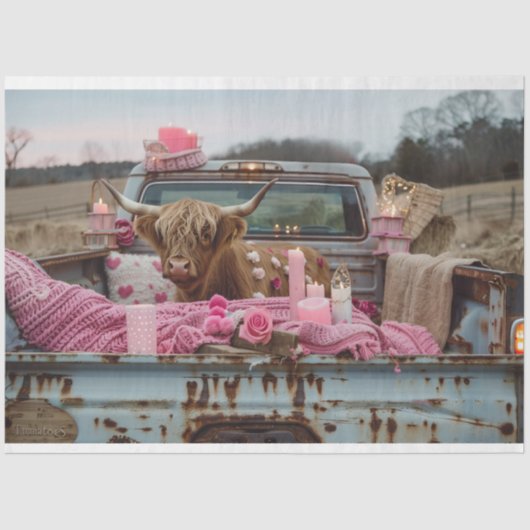 Dekoupage Whimsistische Romantische Einstellung Ho Seidenpapier (Vorderseite)