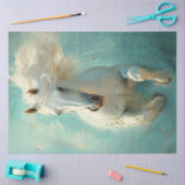 Dekoupage White Horse Majestic Ocean Szene Seidenpapier (Basteln)