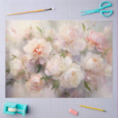 Dekoupage White & Pink Peonies Aquarellmalerei Seidenpapier (Basteln)