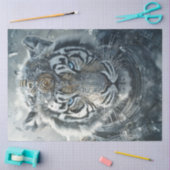 Dekoupage White Tiger Guardian of Harmony Artemis Seidenpapier (Basteln)