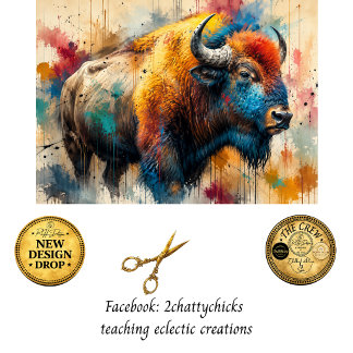 Dekoupage Wildfire Bison von Oklahoma Seidenpapier