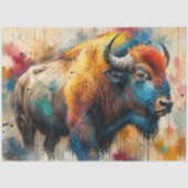 Dekoupage Wildfire Bison von Oklahoma  Seidenpapier (Vorderseite)