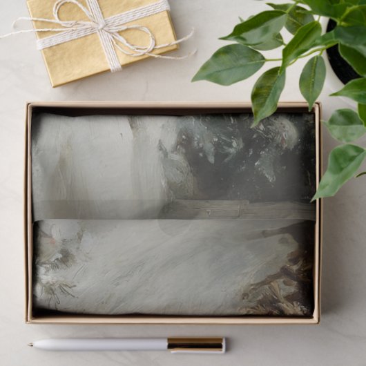 Dekoupage Winter Scene Children in Sleight Seidenpapier (Geschenk)