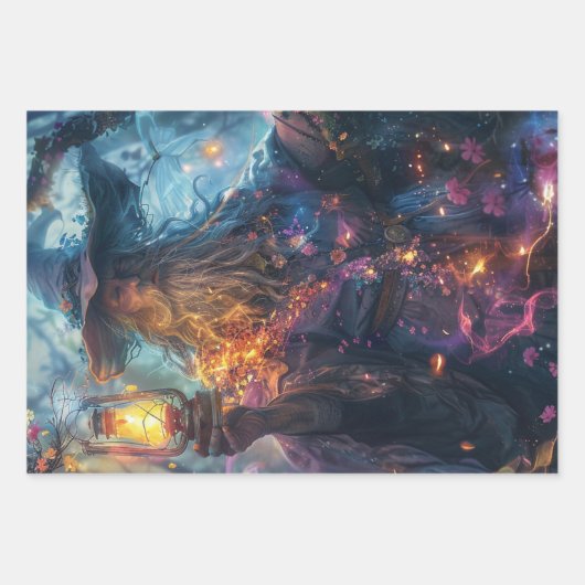 Dekoupage Wizards Set von 3 Geschenkpapier Set (Vorderseite 3)