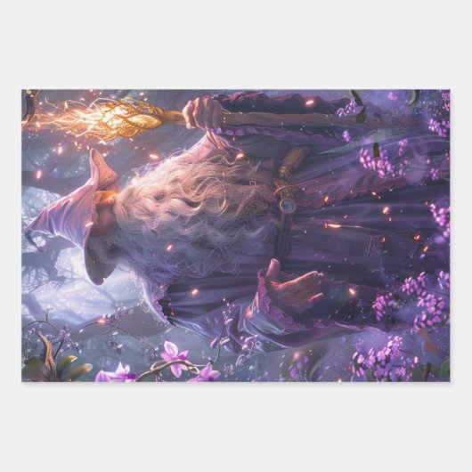 Dekoupage Wizards Set von 3 Geschenkpapier Set (Vorderseite 2)
