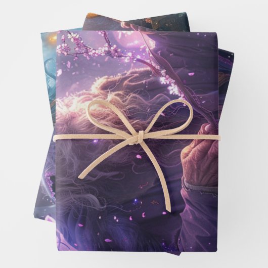 Dekoupage Wizards Set von 3 Geschenkpapier Set (Beispiel)