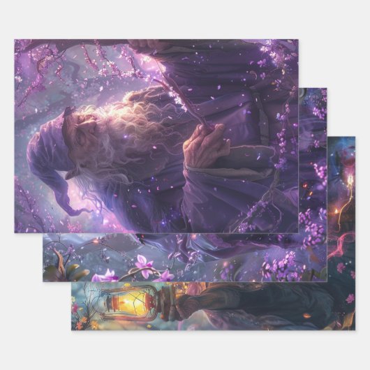 Dekoupage Wizards Set von 3 Geschenkpapier Set (Set)