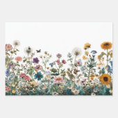 Dekoupage Wrapping Landschaft Wildblumen Transfer Geschenkpapier Set (Vorderseite 2)