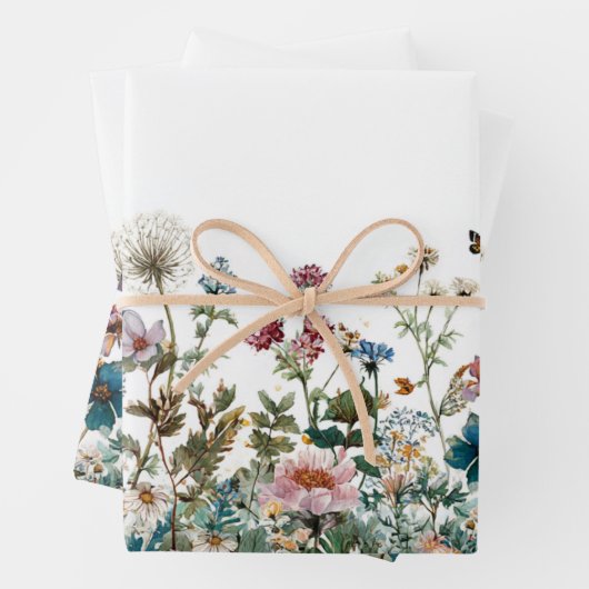 Dekoupage Wrapping Landschaft Wildblumen Transfer Geschenkpapier Set (Beispiel)