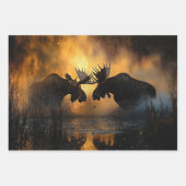 Dekoupage Wrapping Paper Bear Eagle Elch 3 Design Geschenkpapier Set (Vorderseite 3)