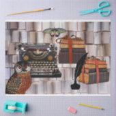 Dekoupage zum Schreiben von Büchern für Schreibmas Seidenpapier (Basteln)