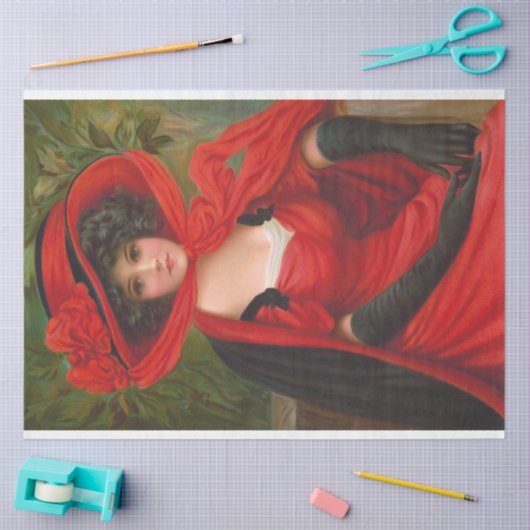 Dekoupieren von viktorianischen Kunstdrucken Seidenpapier (Basteln)