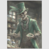 Dekoupierte Apotheken-Skelett-Dekoration zum St. P Seidenpapier (Vorderseite)