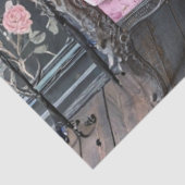 Dekoupierte Landschaft Leopard Pink Sofa Blumenmus Seidenpapier (Ausschnitt)