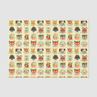 Dekoutieren Vintager Kleintiere Seidenpapier