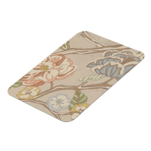 Dekrative Organza Chintz Floral Design Magnet (Linke Seite)