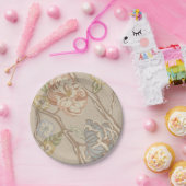 Dekrative Organza Chintz Floral Design Pappteller (Party)