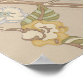 Dekrative Organza Chintz Floral Design Poster (Ecke)