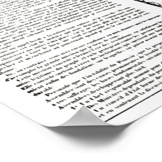 Dekret & Proklamation von Napoleon Bonaparte Poster (Ecke)