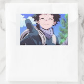 Deku Rechteckiger Aufkleber (Tasche)